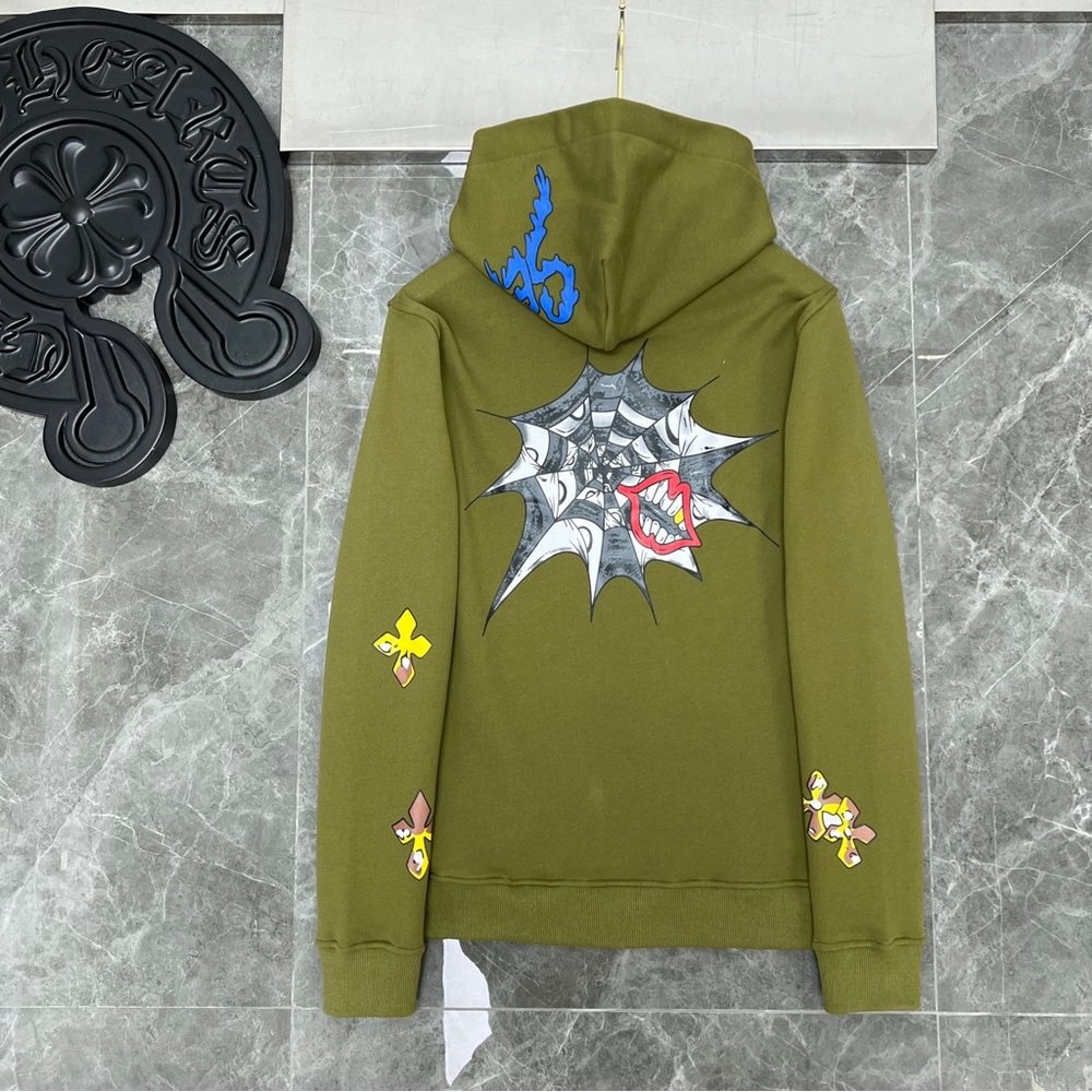 ⭐️⭐️Chrome Hearts Graffiti Spider Web Hoody Sweatshirt - Picture 2 of 8